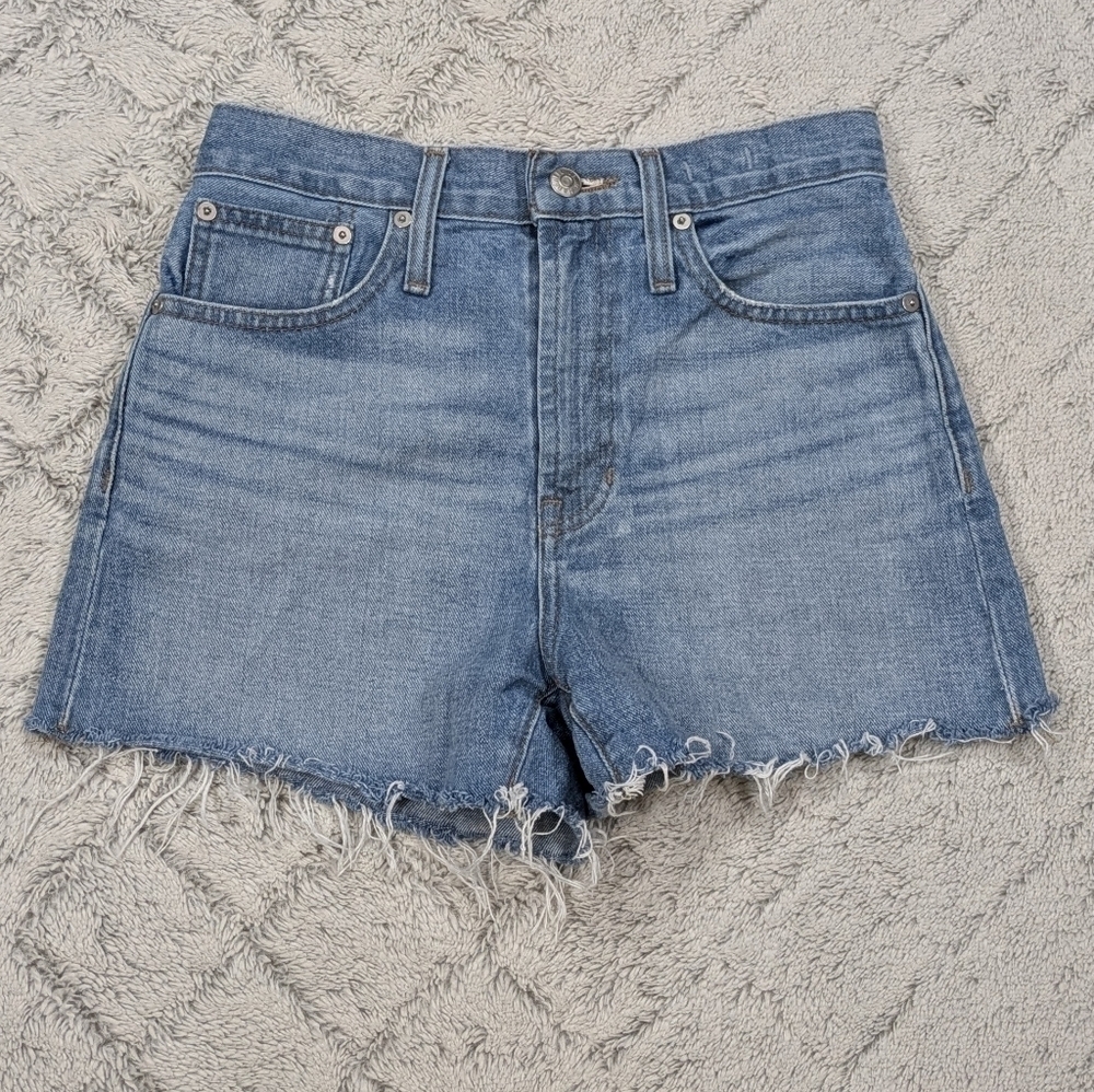 Madewell Shorts Women's 24 Blue Bowman Wash Perfect Vintage Jean Cut Off